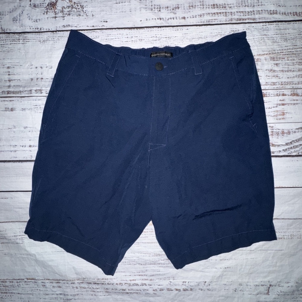 Banana Republic Aiden Chino Shorts Mens 34 Blue